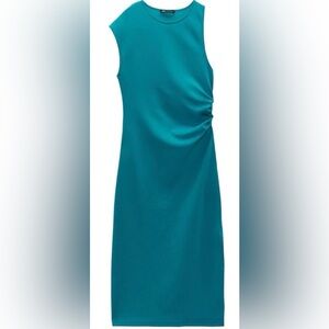 NEW WITH TAGS Zara Teal Midi Dress